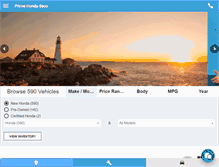 Tablet Screenshot of primehondasaco.com